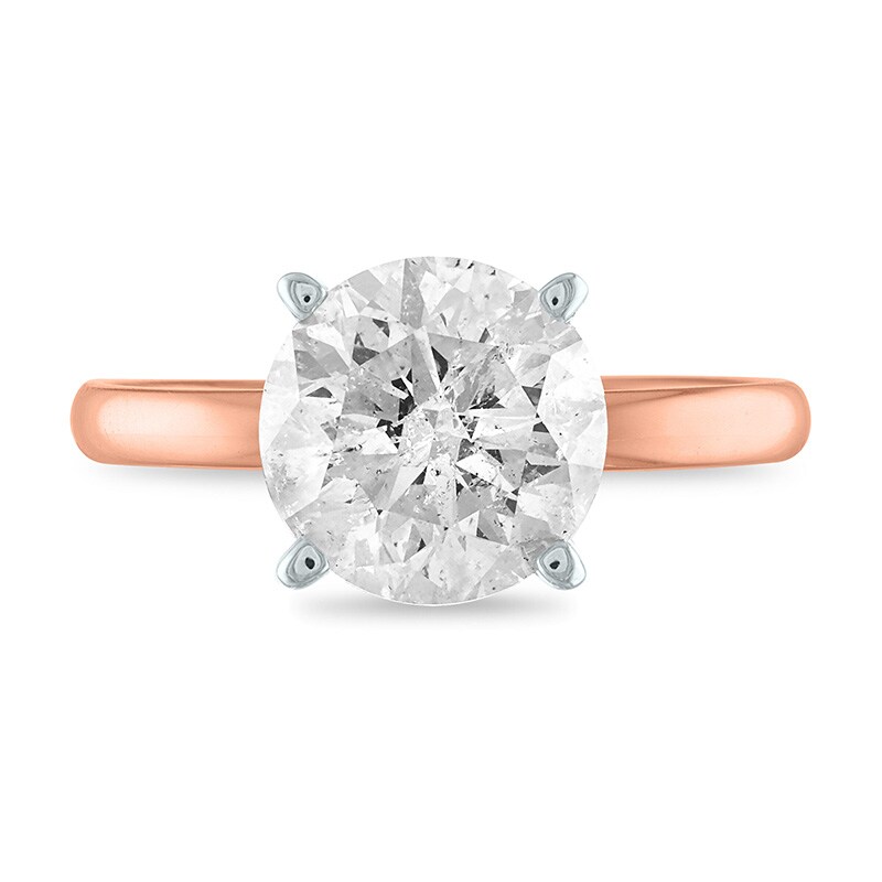 Main Image 2 of Previously Owned - 3 CT. Diamond Solitaire Engagement Ring in 14K Rose Gold (I/I2)