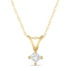 Thumbnail Image 1 of Previously Owned - 1/6 CT. Princess-Cut Diamond Solitaire Pendant in 14K Gold (J/I3)