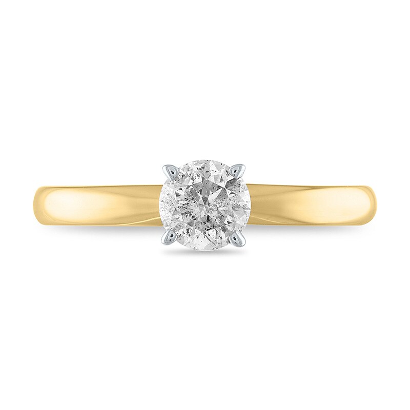 Main Image 2 of Previously Owned - 1/2 CT. Diamond Solitaire Engagement Ring in 14K Gold (J/I3)