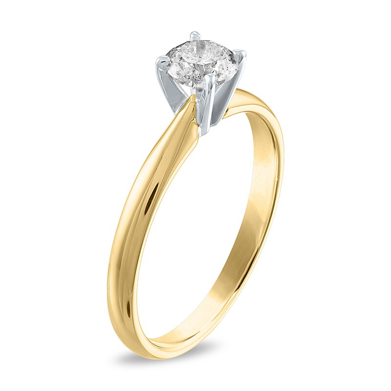 Main Image 3 of Previously Owned - 1/2 CT. Diamond Solitaire Engagement Ring in 14K Gold (J/I3)