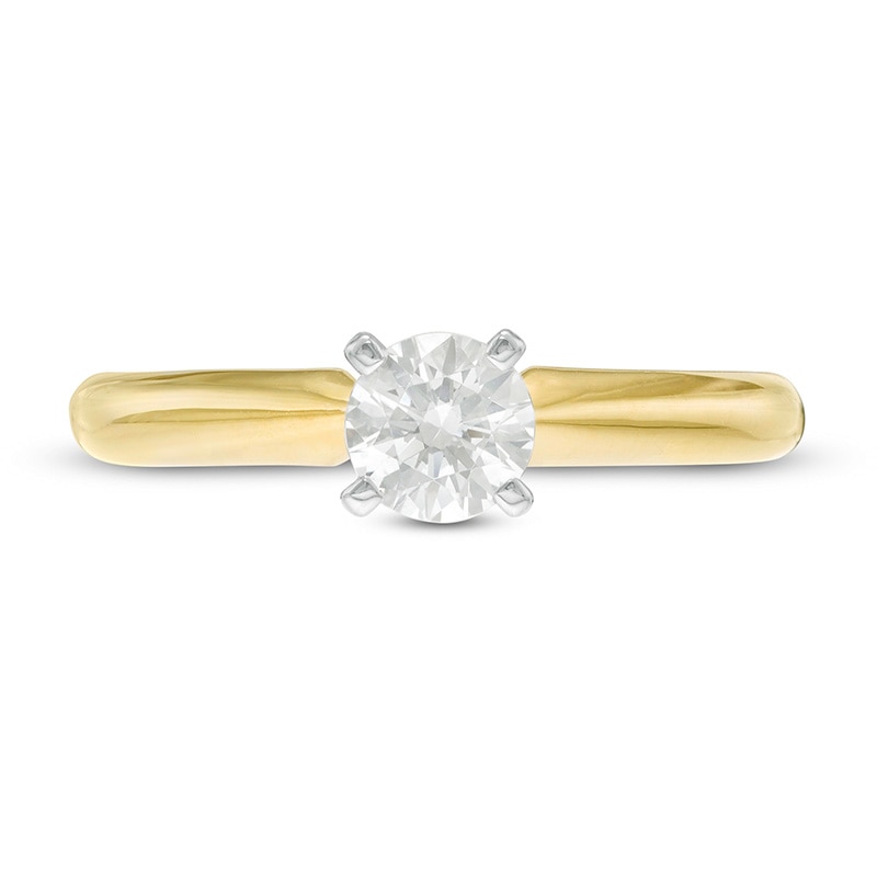 Main Image 4 of Previously Owned - 1/2 CT. Diamond Solitaire Engagement Ring in 14K Gold (J/I3)
