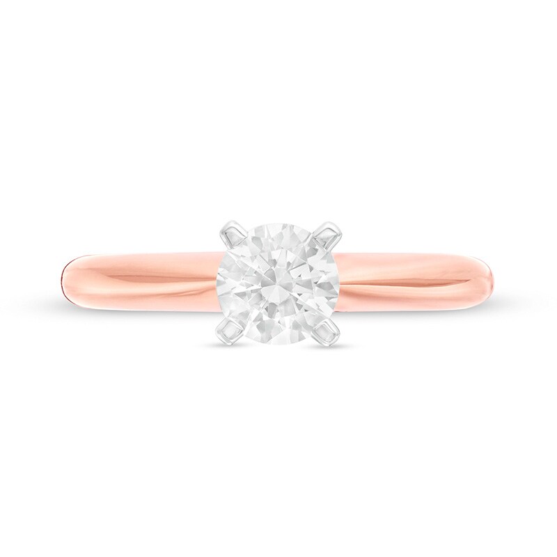 Main Image 4 of Previously Owned - 3/4 CT. Diamond Solitaire Engagement Ring in 14K Rose Gold (J/I3)