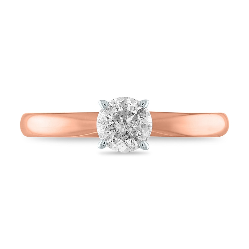 Main Image 2 of Previously Owned - 1/2 CT. Diamond Solitaire Engagement Ring in 14K Rose Gold (J/I3)
