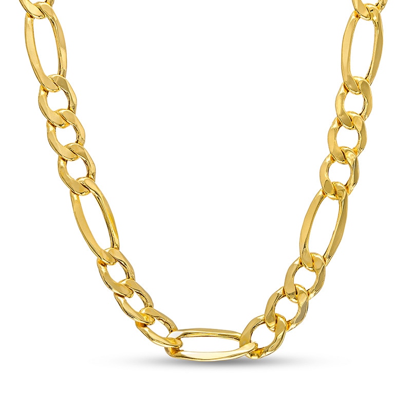 Main Image 1 of Previously Owned - Men's 7.2mm Figaro Chain Necklace in Hollow 14K Gold - 22"