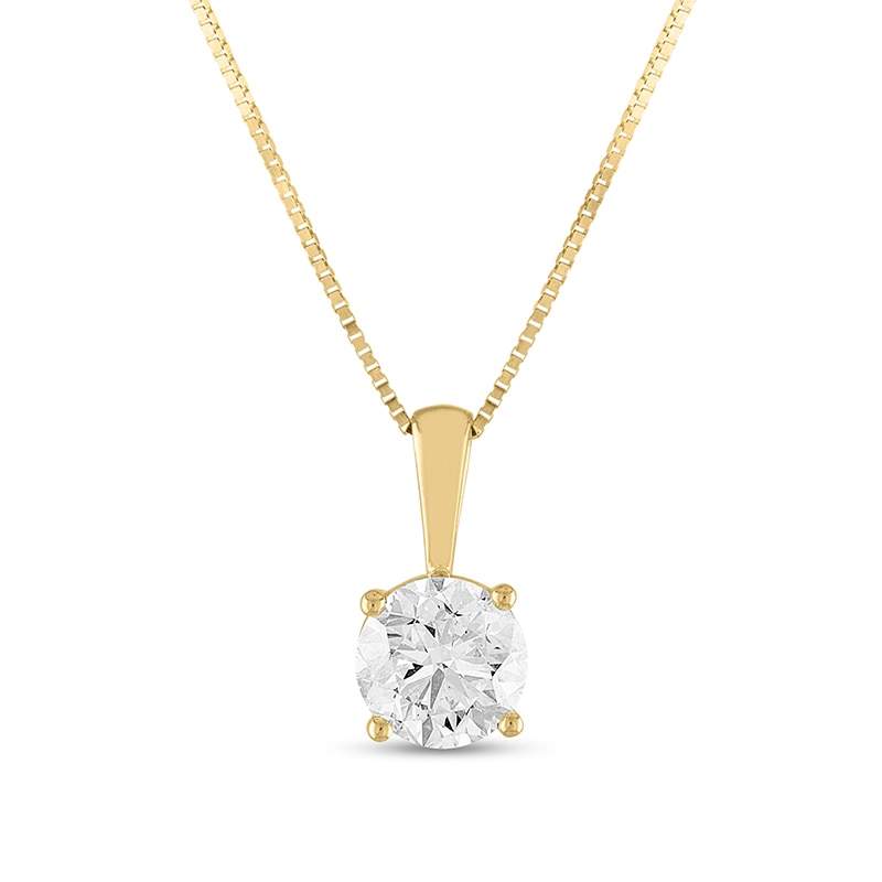 Main Image 1 of Previously Owned - 1 CT. Diamond Solitaire Pendant in 14K Gold
