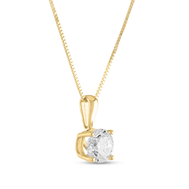 Main Image 2 of Previously Owned - 1 CT. Diamond Solitaire Pendant in 14K Gold