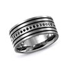 Thumbnail Image 1 of Previously Owned - 1/7 CT. T.W. Black Diamond Wedding Band in Stainless Steel