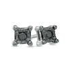 Thumbnail Image 1 of Previously Owned - Black Diamond Accent Square Stud Earrings in Sterling Silver