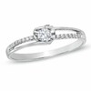 Thumbnail Image 1 of Previously Owned - 1/8 CT. T.W. Diamond Split Shank Promise Ring in 10K White Gold
