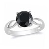 Thumbnail Image 1 of Previously Owned - 3 CT. Black Diamond Solitaire Ring in 10K White Gold