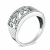 Thumbnail Image 1 of Previously Owned - 1/4 CT. T.W. Diamond Filigree Band in 10K White Gold