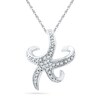 Thumbnail Image 1 of Previously Owned - 1/5 CT. T.W. Diamond Starfish Pendant in Sterling Silver