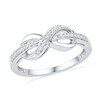 Thumbnail Image 1 of Previously Owned - 1/8 CT. T.W. Diamond Infinity Ring in 10K White Gold