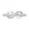 Thumbnail Image 2 of Previously Owned - 1/8 CT. T.W. Diamond Infinity Ring in 10K White Gold