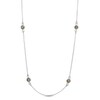 Thumbnail Image 1 of Previously Owned - 1 CT. T.W. Champagne Diamond Station Necklace in Sterling Silver