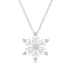 Thumbnail Image 0 of Previously Owned - 1/10 CT. T.W. Diamond Snowflake Pendant in Sterling Silver