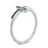 Thumbnail Image 2 of Previously Owned - Blue and White Diamond Accent Sideways Cross Ring in Sterling Silver