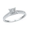 Thumbnail Image 1 of Previously Owned - 1/5 CT. T.W. Princess-Cut Diamond Square Frame Promise Ring in 10K White Gold