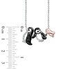 Thumbnail Image 2 of Previously Owned - Diamond Accent Penguin Family Necklace in Sterling Silver and 18K Rose Gold Plate - 16"