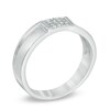 Thumbnail Image 2 of Previously Owned - 1/10 CT. T.W. Diamond Wedding Band in Sterling Silver