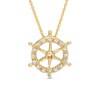 Thumbnail Image 1 of Previously Owned - Diamond Accent Ship's Wheel Pendant in 10K Gold