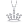 Thumbnail Image 1 of Previously Owned - 1/6 CT. T.W. Diamond Crown Pendant in 10K White Gold