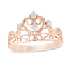 Thumbnail Image 1 of Previously Owned - 1/10 CT. T.W. Diamond Crown Ring in Sterling Silver with 14K Rose Gold Plate