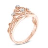 Thumbnail Image 2 of Previously Owned - 1/10 CT. T.W. Diamond Crown Ring in Sterling Silver with 14K Rose Gold Plate