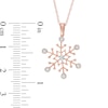 Thumbnail Image 2 of Previously Owned - Diamond Accent Snowflake Pendant in 10K Rose Gold