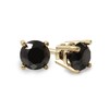 Thumbnail Image 1 of Previously Owned - 7/8 CT. T.W. Black Diamond Solitaire Stud Earrings in 10K Gold