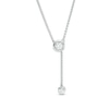Thumbnail Image 1 of Previously Owned - 1/3 CT. T.W. Diamond Lariat Necklace in Sterling Silver - 26"