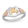 Thumbnail Image 1 of Previously Owned - Black Hills Gold Horse, Horseshoe and Leaves Ring in Sterling Silver