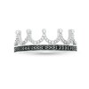 Thumbnail Image 4 of Previously Owned - 1/20 CT. T.W.  Black and White Diamond Crown Ring in Sterling Silver