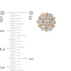 Thumbnail Image 3 of Previously Owned - 1 CT. T.W. Composite Diamond Flower Stud Earrings in 10K Gold