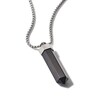 Thumbnail Image 2 of Previously Owned - Bulova Jewelry Onyx Obelisk Pendant in Stainless Steel - 28"