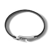 Thumbnail Image 2 of Previously Owned - Bulova Jewelry 1.57mm Black Leather Bracelet with Stainless Steel Clasp - 8.5"