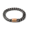 Thumbnail Image 1 of Previously Owned - Bulova Jewelry Latin GRAMMY AWARDS® 1.57mm Curb Chain Bracelet in Two-Tone Stainless Steel - 7.5"