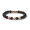 Thumbnail Image 1 of Previously Owned - Bulova Jewelry Latin GRAMMY AWARDS® 8.3mm Stainless Steel and Lava Stone Bead Bracelet - 9.0"
