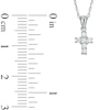 Thumbnail Image 2 of Previously Owned - 1/10 CT. T.W. Diamond Mini Cross Pendant in 14K White Gold
