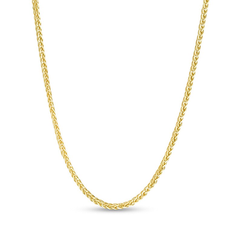 Main Image 1 of Previously Owned - Made in Italy 1.1mm Adjustable Wheat Chain Necklace in 14K Gold - 22"
