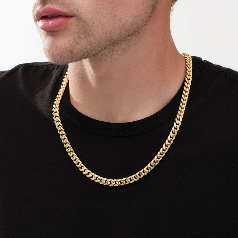 Main Image 2 of Previously Owned - Men's 3.5mm Cuban Curb Chain Necklace in 10K Gold - 22"