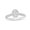 Thumbnail Image 1 of Previously Owned - 3/4 CT. T.W. Oval Diamond Frame Engagement Ring in 14K White Gold
