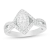 Thumbnail Image 1 of Previously Owned - 3/4 CT. T.W. Marquise Diamond Frame Twist Shank Engagement Ring in 14K White Gold