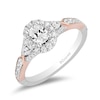 Thumbnail Image 1 of Previously Owned - Enchanted Disney Aurora 7/8 CT. T.W. Oval Diamond Frame Engagement Ring in 14K Two-Tone Gold
