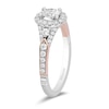 Thumbnail Image 2 of Previously Owned - Enchanted Disney Aurora 7/8 CT. T.W. Oval Diamond Frame Engagement Ring in 14K Two-Tone Gold
