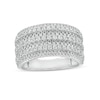 Thumbnail Image 1 of Previously Owned - 1 CT. T.W. Diamond Multi-Row Anniversary Band in 10K White Gold