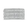 Thumbnail Image 4 of Previously Owned - 1 CT. T.W. Diamond Multi-Row Anniversary Band in 10K White Gold