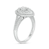 Thumbnail Image 3 of Previously Owned - 1 CT. T.W. Diamond Double Teardrop-Shaped Frame Vintage-Style Engagement Ring in 10K White Gold