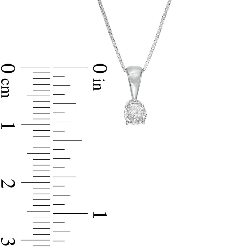 Previously Owned - 1/2 CT. T.W. Diamond Solitaire Pendant and Stud Earrings Set in 10K White Gold (I/I3)