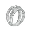 Thumbnail Image 2 of Previously Owned - 1-1/4 CT. T.W. Baguette and Round Diamond Alternating Double Row Solitaire Enhancer in 14K White Gold
